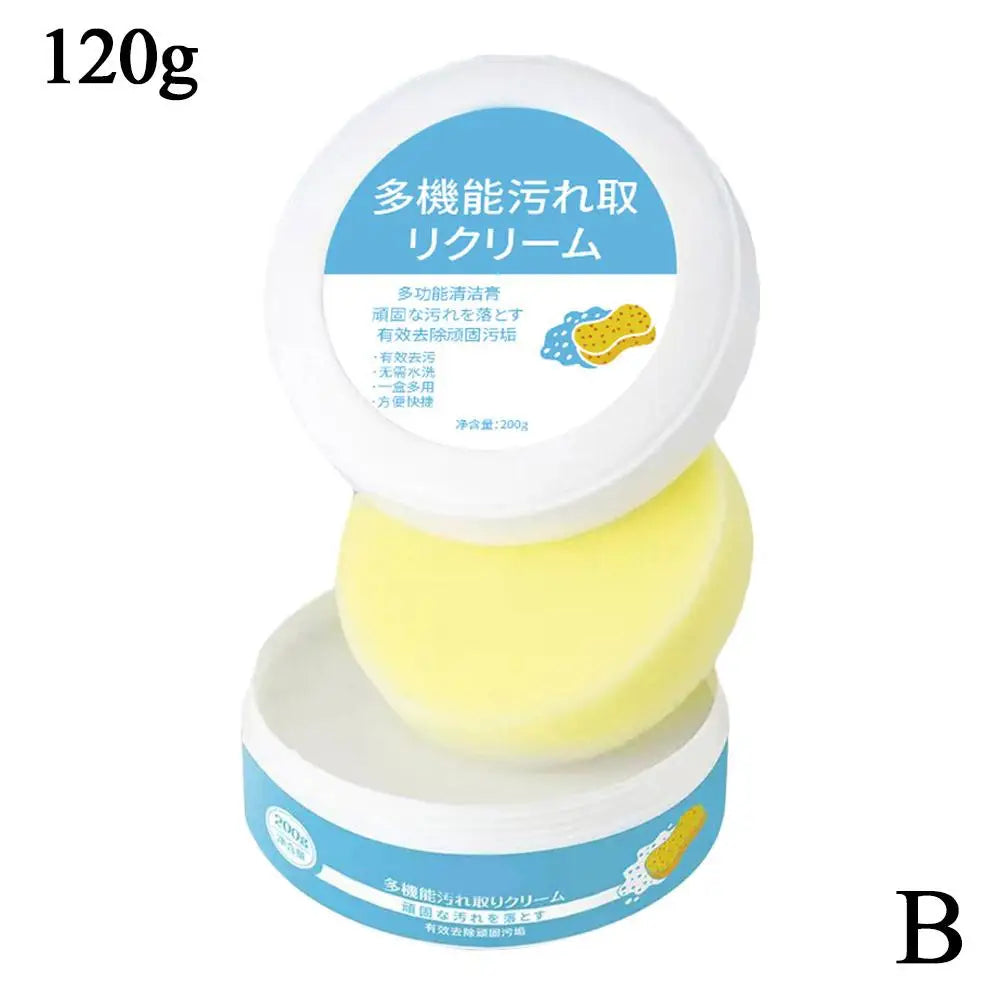 White Shoes Cleaning Cream Stains Remover Shoes Whitening All-Purpose Cleansing Cream With Wipe Sponge For Shoes Sneakers