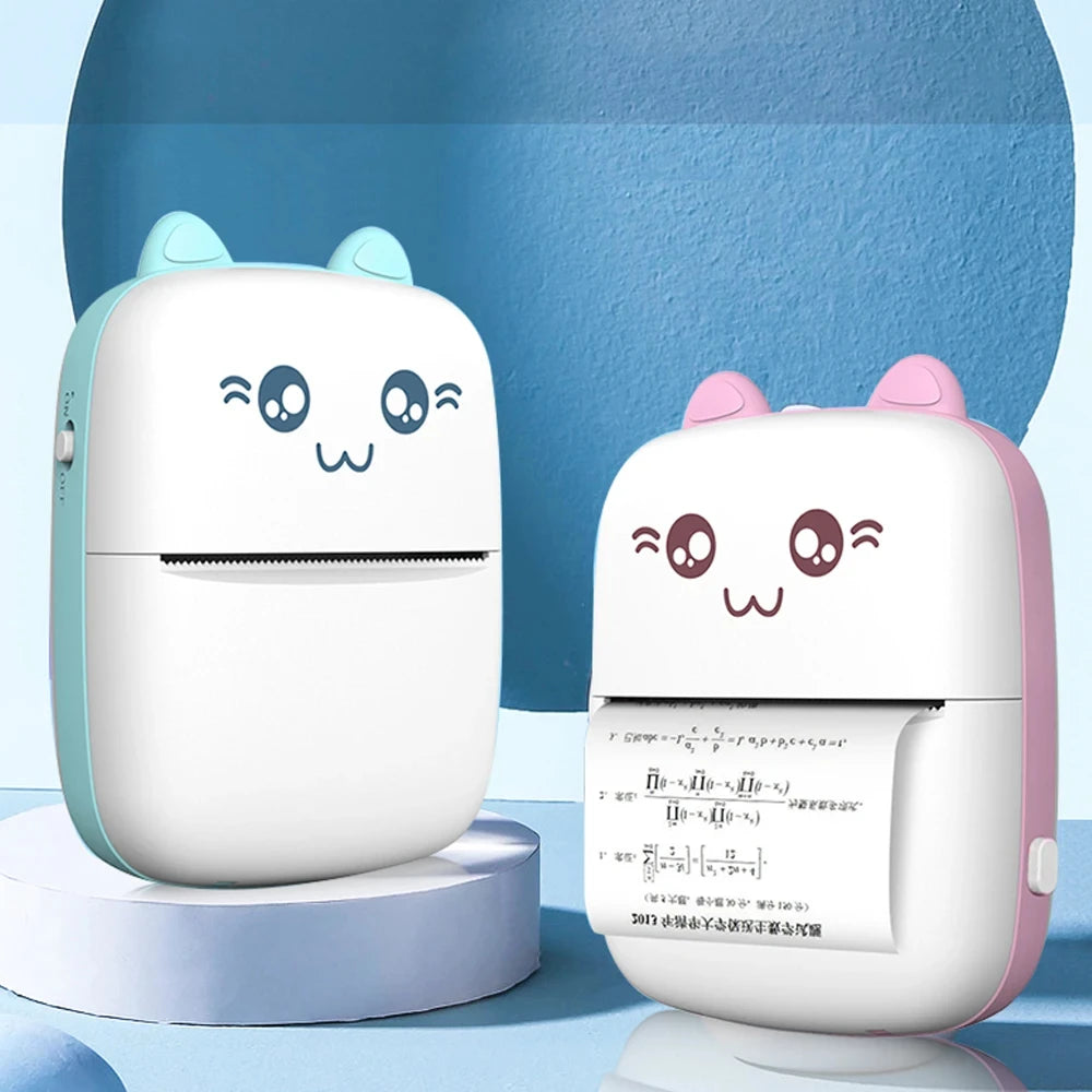 Mini Bluetooth Thermal Printer 200dpi for Labels, Photos, and Memo Printing - Portable with USB Cable