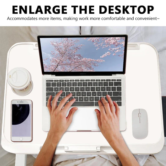 Foldable Bed Desk, Laptop Desk, Adjustable Computer Desk, Office Desk, Children's Study Desk, Bedroom Living Room Desk