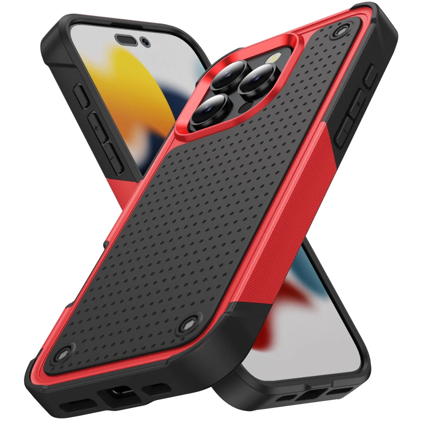 Hybrid Rugged Armor Shockproof Phone Case For iPhone 11 12 13 14 15 16 Pro Max XS XR 8 7 Plus Hard Plastic Frame TPU Back Cover