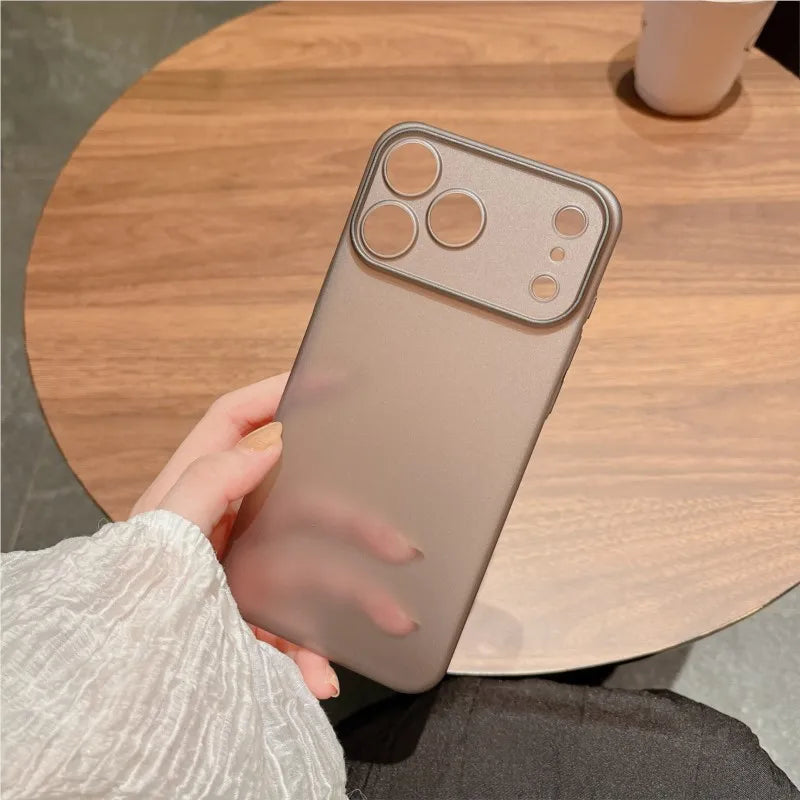 Luxury Ultra Thin PP Hard Case for iPhone 17 Air 17 Pro Max Clear Translucent Shockproof Slim Lens Protection Cover Case