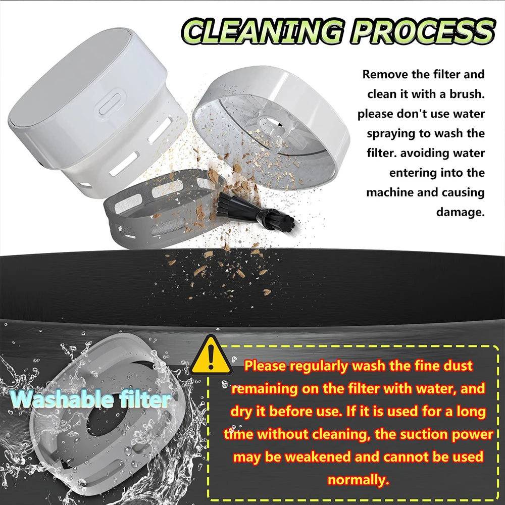 Mini Desktop Vacuum Cleaner Powerful USB Rechargeable High Suction Crumb Vacuum Detachable Design for Home Office Car