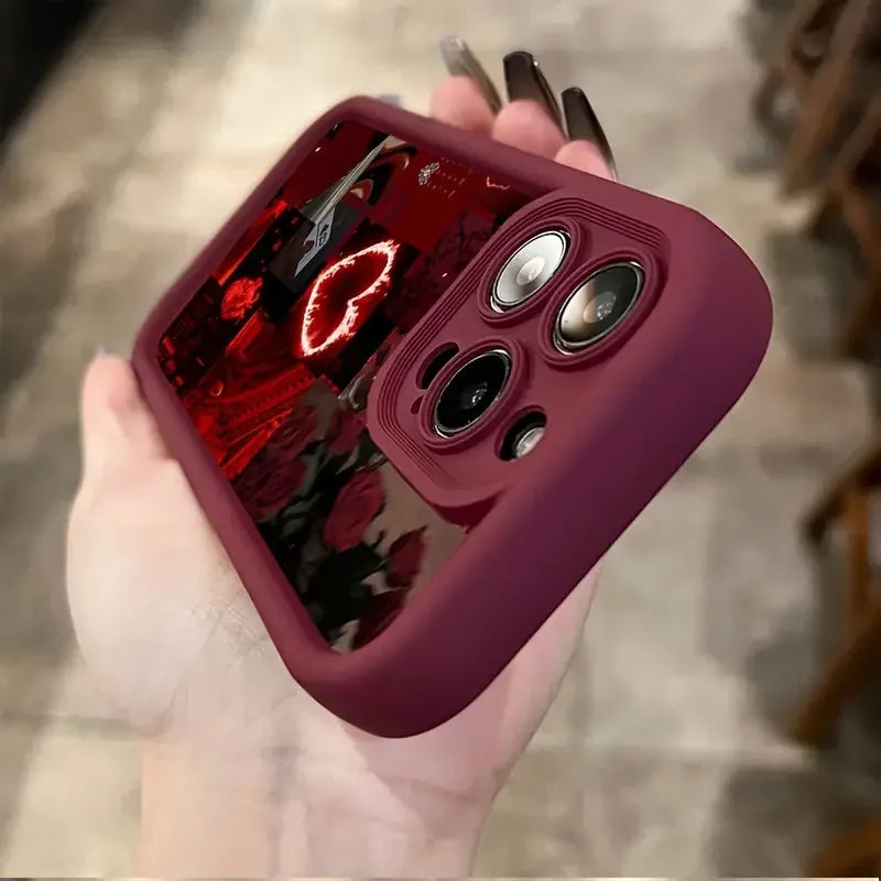 Case For iPhone 17 Cases iPhone 16 Pro Max Case Stylish Red Scenery Case For iPhone 16 12 14 11 13 Pro Max XS XR 7 8 Plus Cover