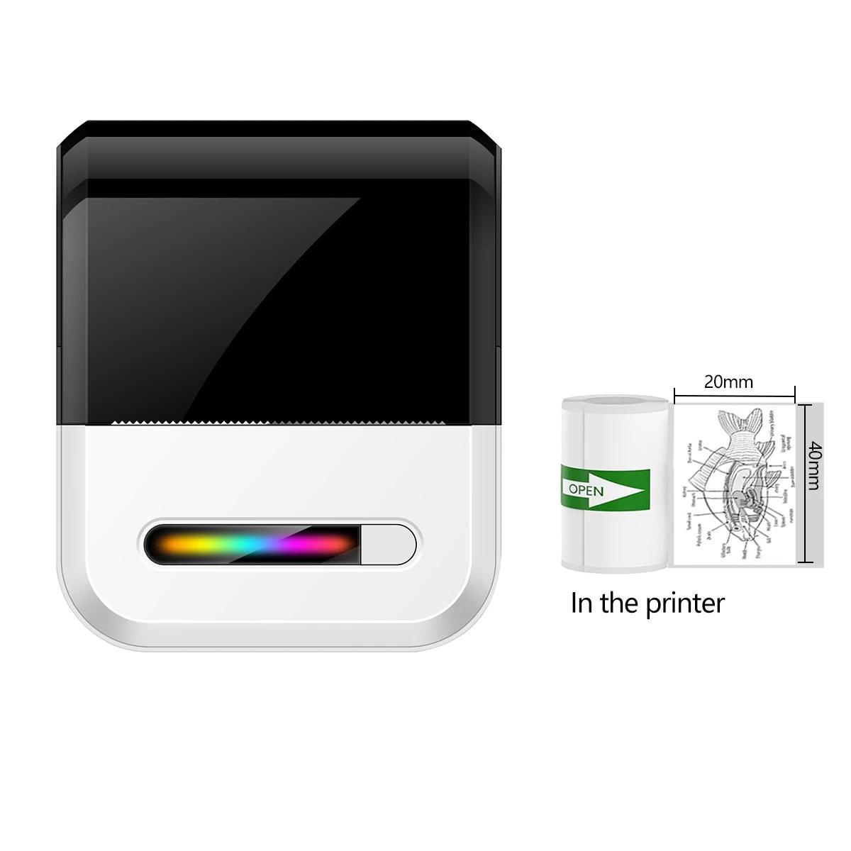 Mini portable thermal label printing machine - suitable for small businesses, offices, and homes, mobile wireless label barcode