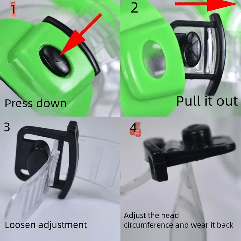 Diving Face Mirror Suction Tube Set For Snorkeling And Swimming Equipment Large Frame Swimming Goggles Adult And Children Swim