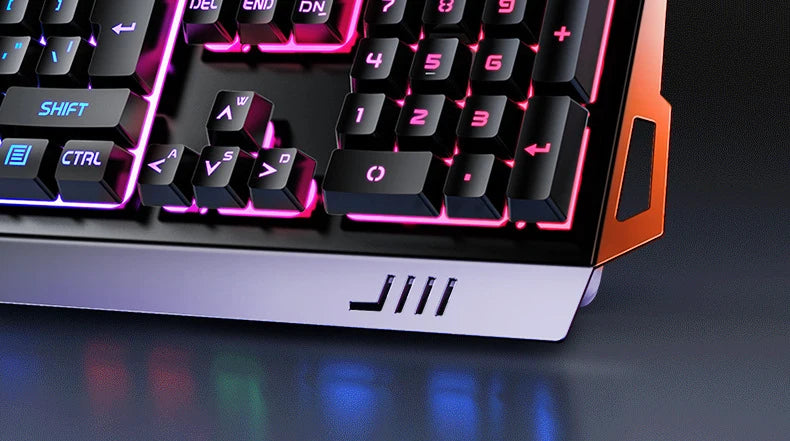 V2g5 Gaming Mechanical Handle Metal Keyboard Mouse Headset Usb Cable 3pieces/set for Esports Player Free Mousepad