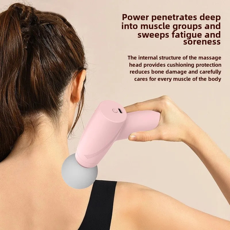 New Portable Mini Fascia Gun Multi-Stage Massage Gun Muscle Relaxation Massage Equipment Portable Vibration Massager