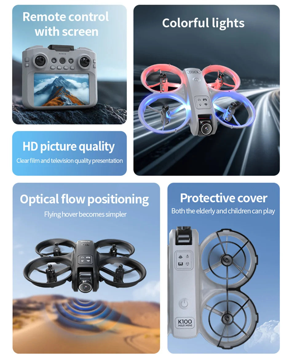 2026 New K100 MINI Drone 8K GPS Professional HD Aerial Photography Remote Control Aircraft HD Dual Camera Quadcopter child Gift