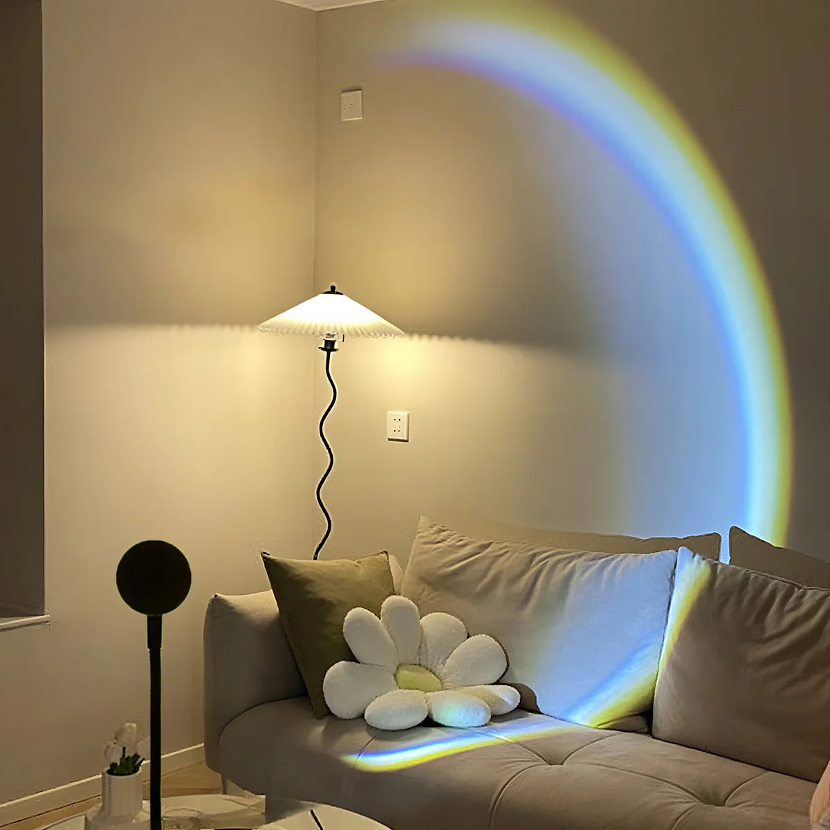 LED Rainbow Sunset Projection Lamp Atmosphere Night Light Photography Fill Light Artifact Creative Room Decoration Gift