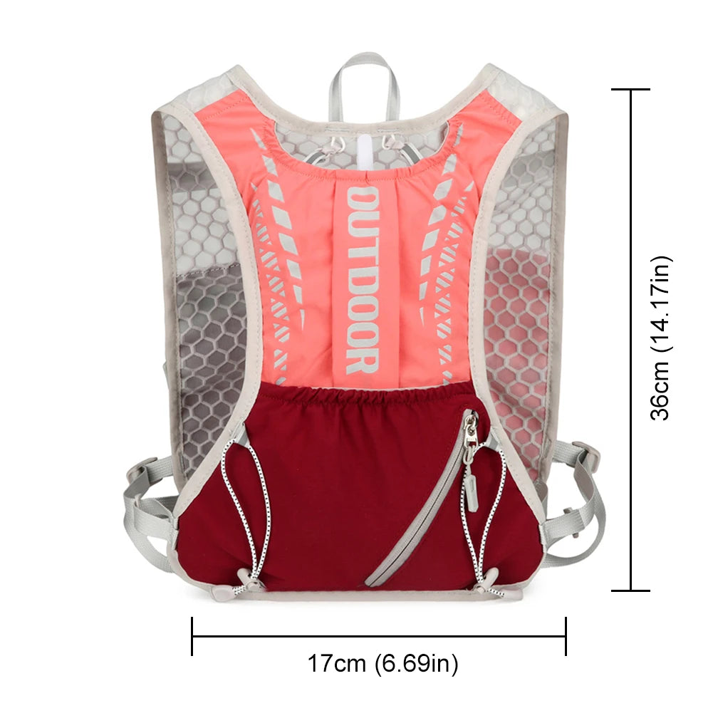 Hydration Running Vest Breathable Lightweight Running Vest Reflective Outdoors Hydration Pack for Hiking Trail Running