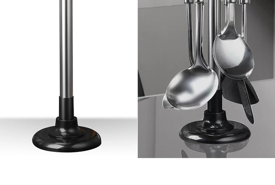 Kitchen Rotary Storage Rack Rotatable Kitchenware Organizer Hooks Spatula Spoon Knife Storage cabinet Kitchen Accessories New