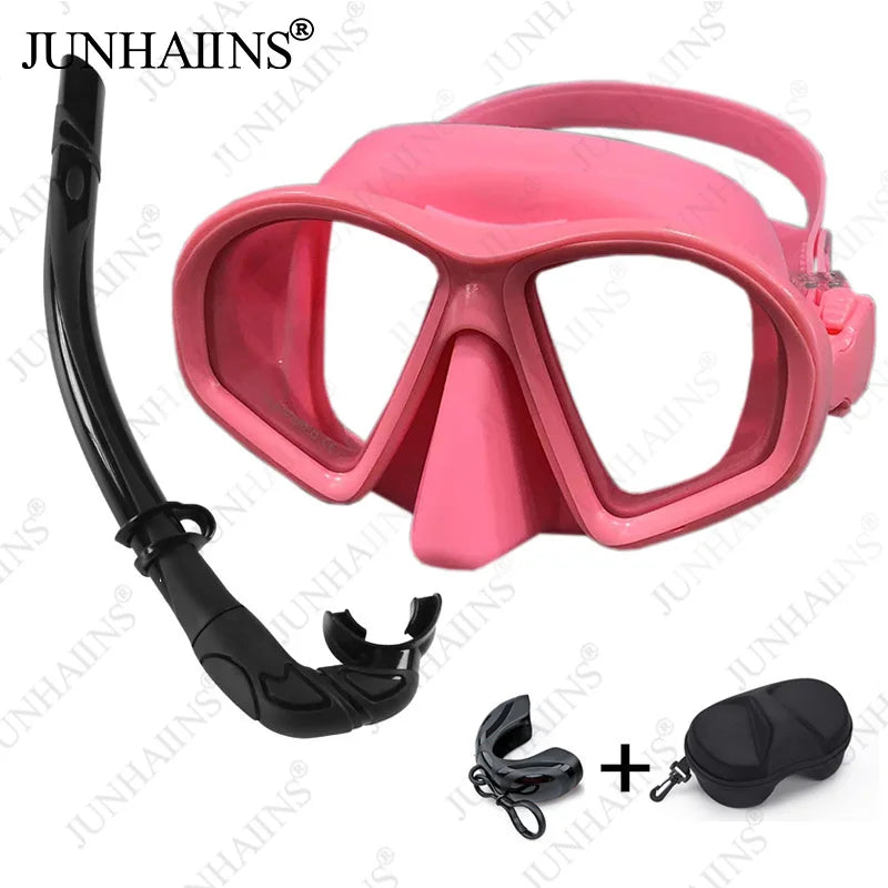 JUNHAIINS diving mask Low capacity multi-purpose diving mask Adult scuba diving mask Men's and women's diving goggles Diving