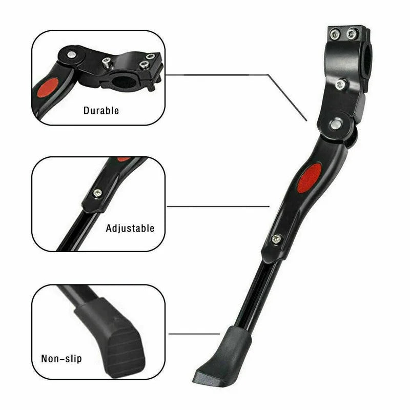 Bicycle Kickstand Stand Prop Side Rear Kick Stand Heavy Duty Road Bike Kickstand Adjustable Scooter Stand