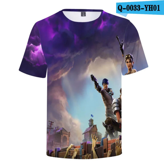 New Game Fortnite T-Shirts Anime Beach 3D Printed Streetwear Cute Cartoon O-Neck Oversized T Shirt Harajuku Kids Tees Tops Gift