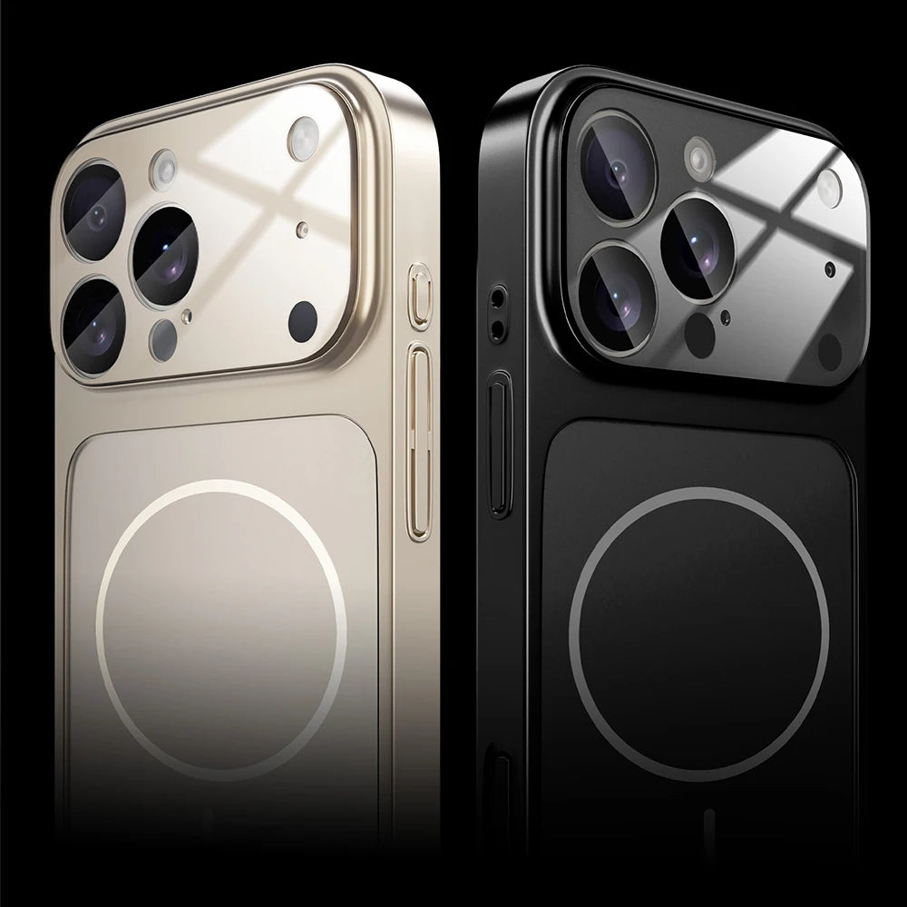Original Matte Glass Wireless Charge For Magsafe Case For iPhone 17 Pro Max 16 15 14 Plus 13 17 Air Magnetic Shockproof Cover