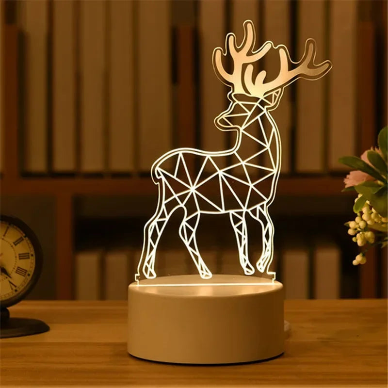 Romantic Love 3D Acrylic Neon Sign Led Lamp for Home Children's Night Lights Table Lamp Birthday Valentine's Day Bedside Lamp