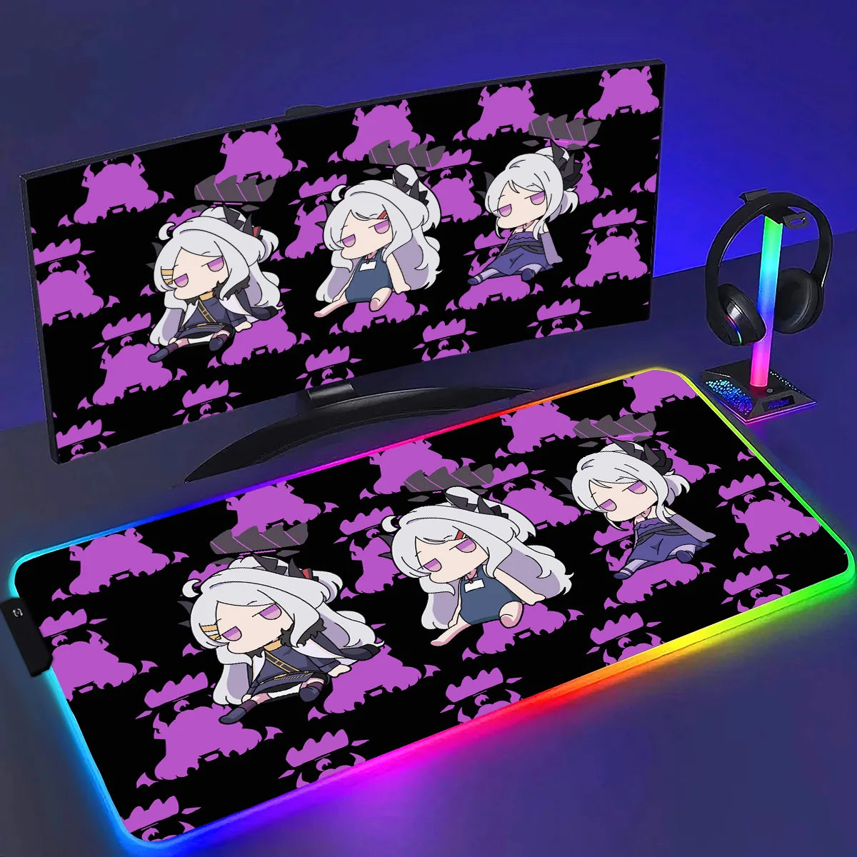RGB HD Ryuuge Kisaki Blue Archive Game Mousepad Large Keyboard Desk Mat Gaming Mouse Pad LockEdge Edge PC Computer Mat E-Sports