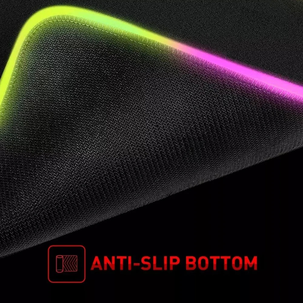 RGB Gaming Mouse pad C-Cyberpunks Computer HD Deskmat XXL Black Mouse Pad Keyboard Office Accessories Company Non-slip Mause Pad