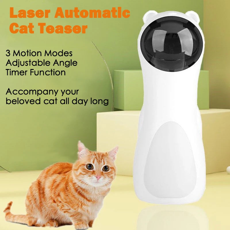 Automatic Cat Laser Toy lnteractive Cat Toys for Indoor Cats 3 Motion Modes 5 Angles Adjustable Rotating Laser Light Pet Toy