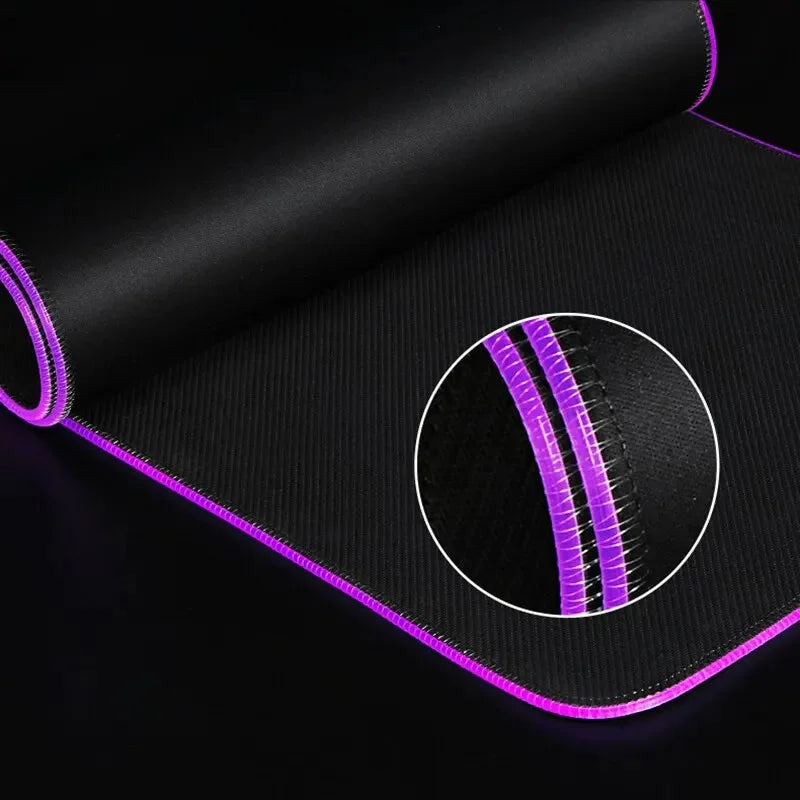 RGB Large Gamepad Mouse Pad Gamer LED Backlight Luminous Mousepad Gaming Non-Slip Keyboard Pads E-sports Laptop Office Desk Mat
