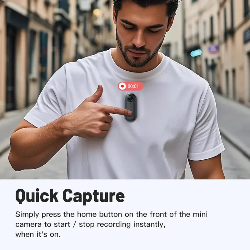 4K Thumb Action Camera Pocket POV Cam Portable Body Recording Wearable Camera WiFi Waterproof Mini Camera Helmet Bicycle Sports