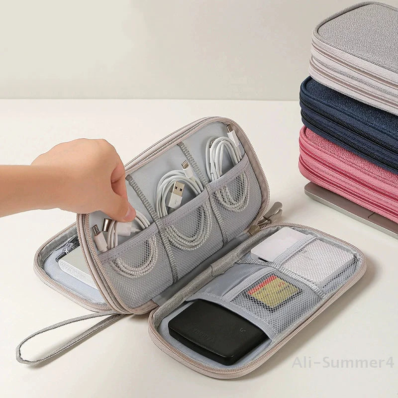 Portable Travel Portable Digital Product Storage Bag USB Data Cable Manager Earphones Mobile Power Storage Bag