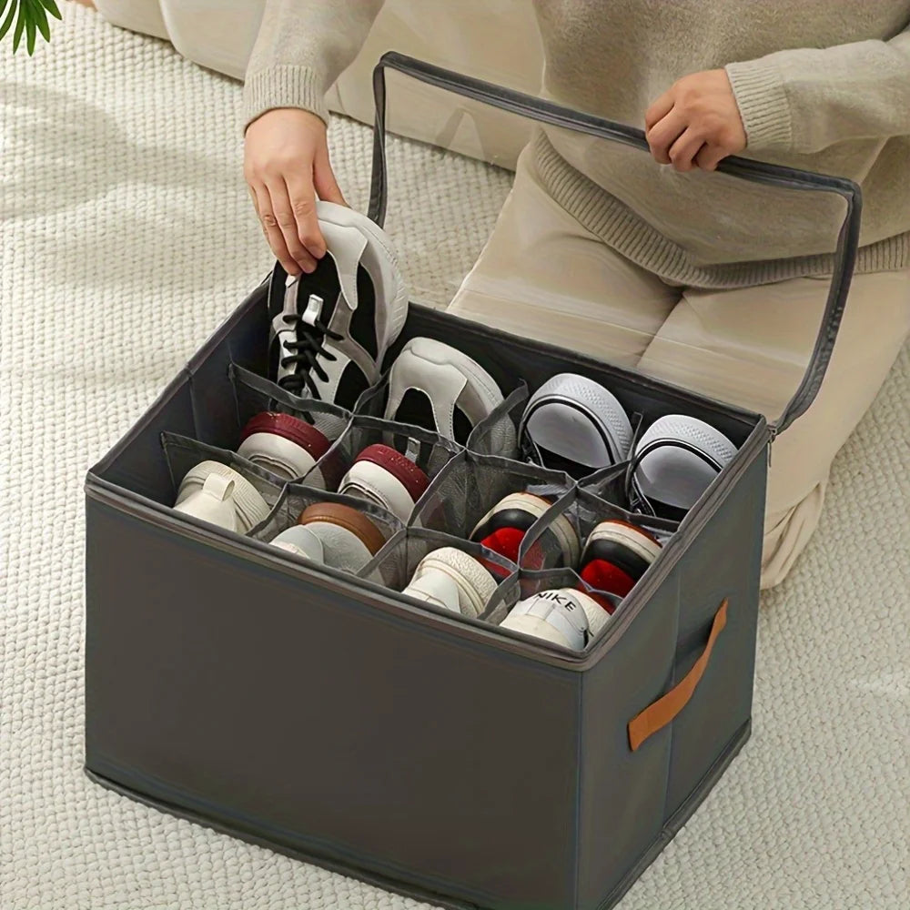 1pcs Shoe Organizer for Closet Foldable Oxford Fabric Shoe Storage Box for Sneakers Sandals for Clothes Shoe Storage Organizer