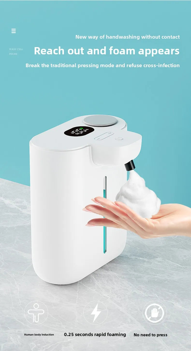 500ML Automatic Soap Dispenser Touchless Type C USB Rechargeable Electric Soap Dispenser Waterproof Foam/Liquid Dispenser
