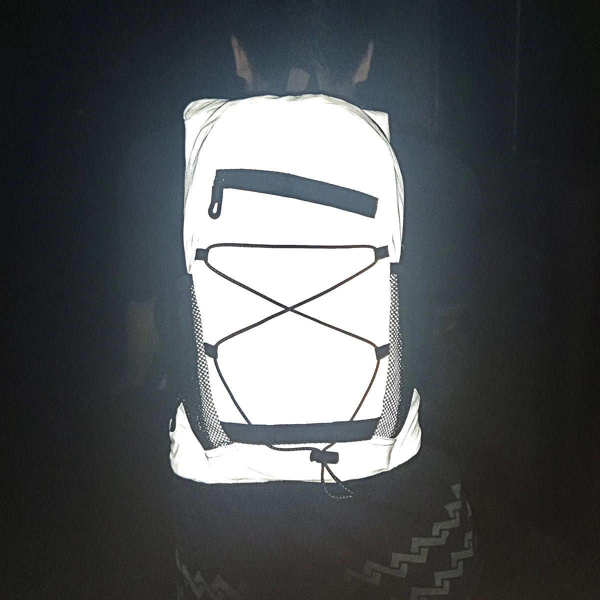 Reflective backpack, outdoor mountaineering bag, hydration bladder, hiking, high-capacity sports moto, trail running backpack