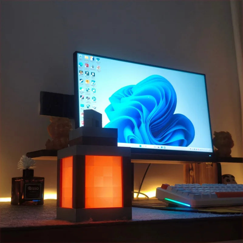 Glowing Lantern Rechargeable Night Light - Game - Themed Torch - Style Peripheral for Kids' Bedrooms