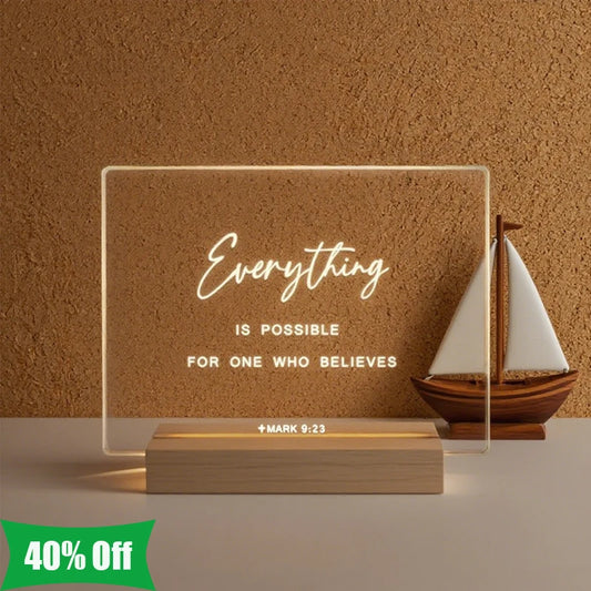 Personalized Bible Verses Lamp Customized Verses Gifts Christian Home Decoration Faith Theme Decoration Religion LED Light