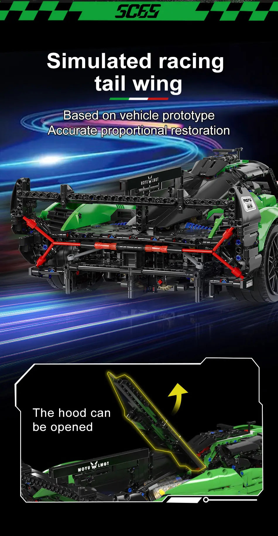 2980pcs MOC Technical Sports Car Building Blocks Model Racing Bricks Assembling Toys for Kids Adults Christmas Gift Set