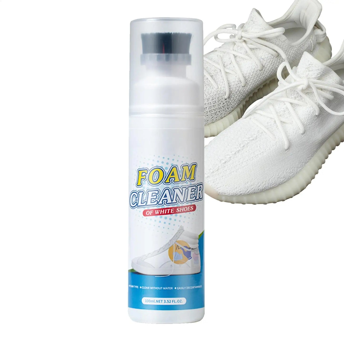 White Shoes Cleaner With Brush Head Polish Cleaning Tool For  Tennis Casual Leather Shoe Sneakers Shoe Brushes Spong Supplies
