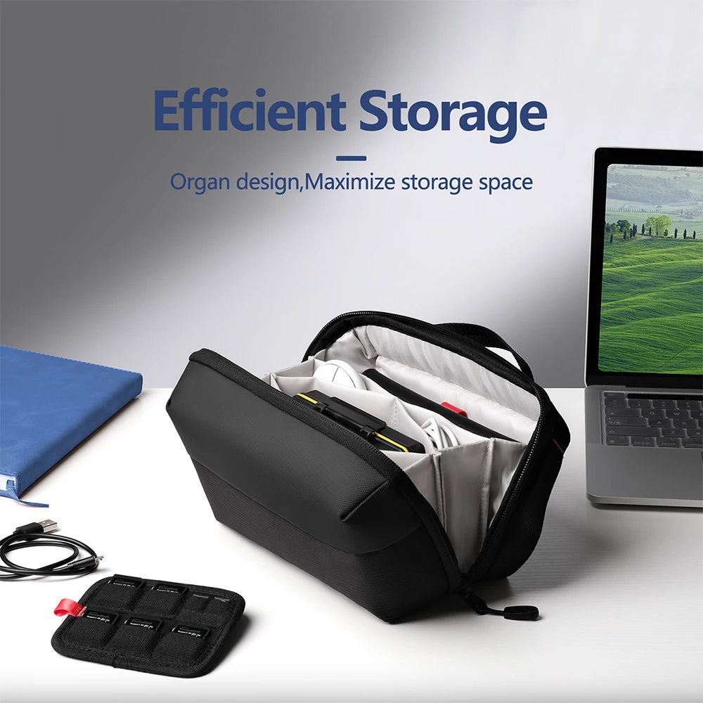 Electronic Organizer Travel Cable Organizer Bag Pouch Portable Carry Case for Cable Charger SD Card USB Mouse Pen Power Bank