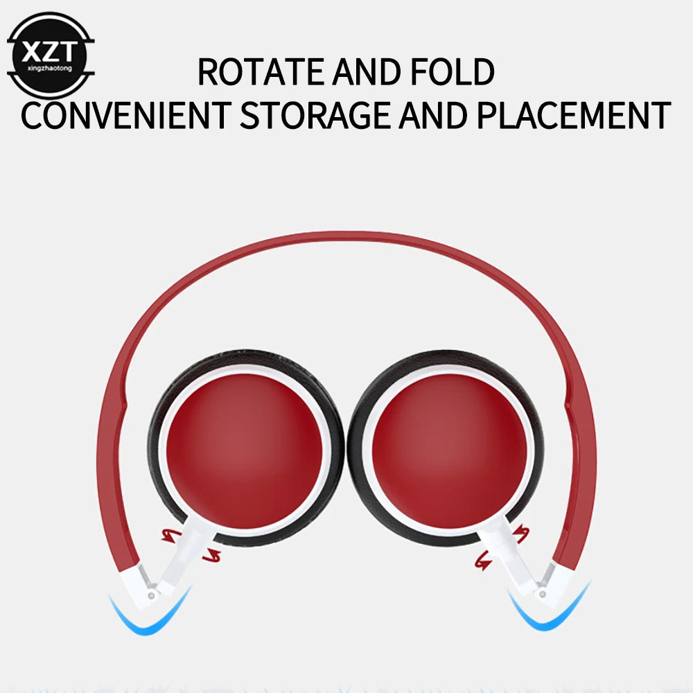 Subwoofer Wired Gaming Headset Hifi Sound Quality Foldable Portable 3.5mm Plug Headphones For Pc Game Host All Smartphones