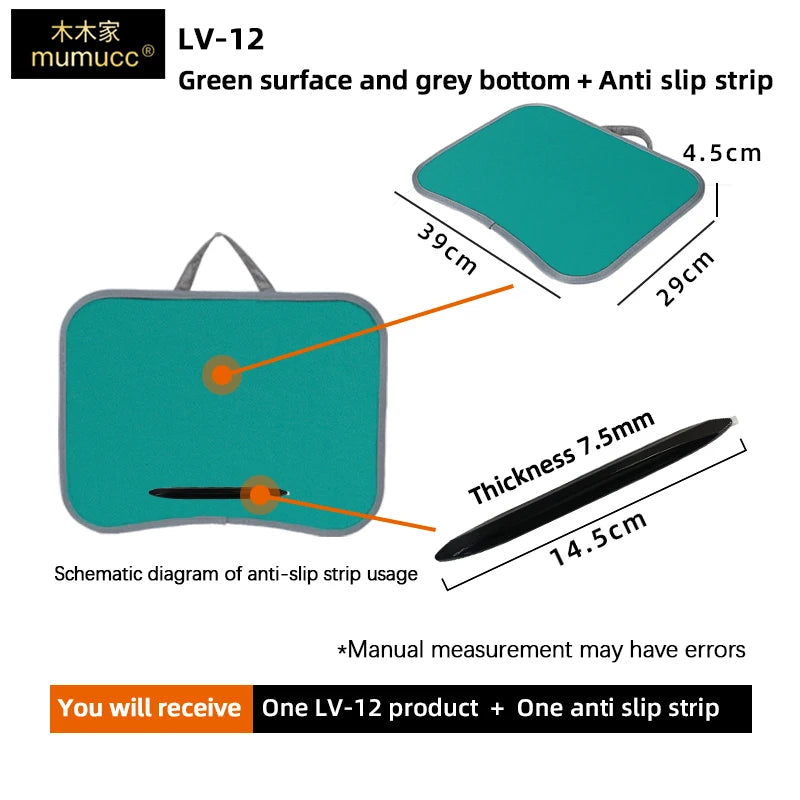 MUMUCC Multifunctional Laptop Desk With Cushion and Filled with Foam Particles, Small Pillow Table, Hard Mouse Pad Large