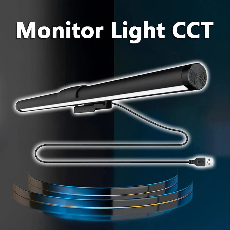 Computer Monitor Screen Light Bar LED Desk Lamp Monitor Light Bar Eye-Care Stepless Dimming Lighting Table Lamp for Work Gaming
