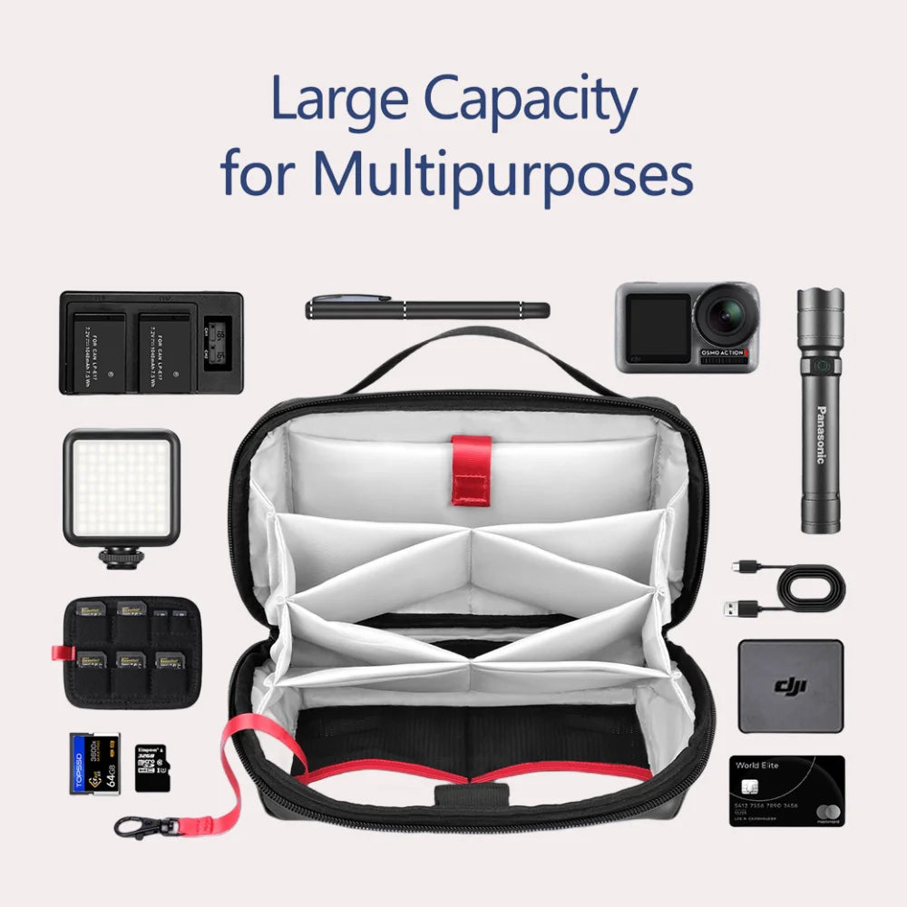 Electronic Organizer Travel Cable Organizer Bag Pouch Portable Carry Case for Cable Charger SD Card USB Mouse Pen Power Bank