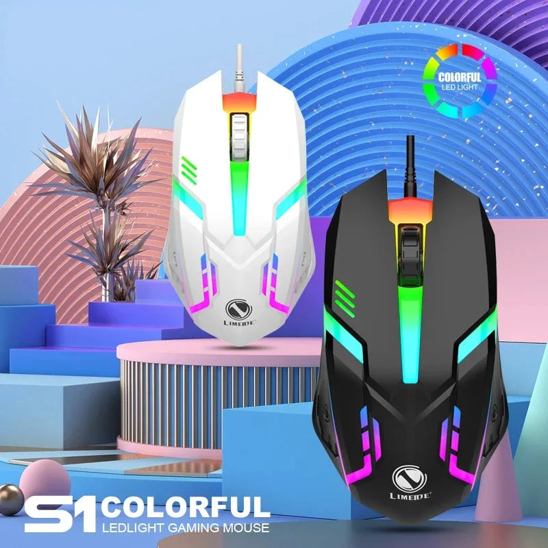 USB Wired Mouse RGB Colorful Backlit Ergonomic Design Gaming Mouse Wired Mice Office Mouse For PC Desktop Laptop Windows iOS