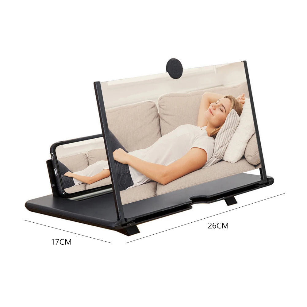 10 inch 3D Phone Screen Magnifying Amplifier For Mobile Display Enlarged Magnifier Foldable Holder Stand Video Amplifier