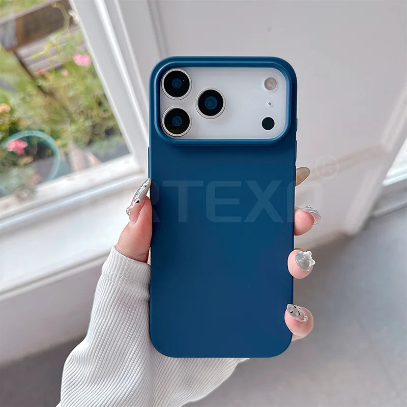 Candy Color Luxury Pattern Matte Silicone Soft Case For iPhone 17 air 17 pro 17 pro max ﻿Solid Color Shockproof Cover Shell ﻿