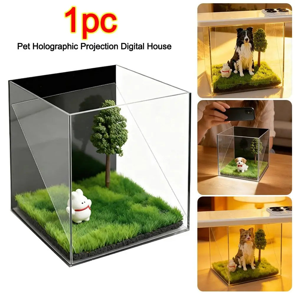 Acrylic Pet Holographic Projection Digital House Pet Souvenirs Pet Projection Souvenir Tool Pet Souvenir Projection 3D