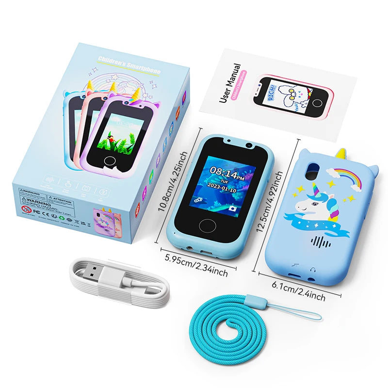 Kids Smart Phone Camera Toys Touchscreen Learning Toy for 3-12 Year Old Boys Girls Phone MP3 Player Christmas Birthday Gifts