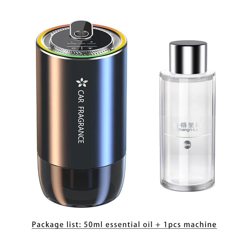 Car Diffusers For Essential Oils Aromatherapy Diffuser 50ML Fragrance Diffuser Waterless Auto Off Scent Machine For Room Car