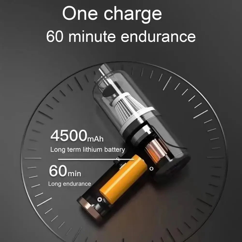 Mini pink vacuum cleaner, USB charging, strong suction power, portable, mini and powerful household appliance air cleaner