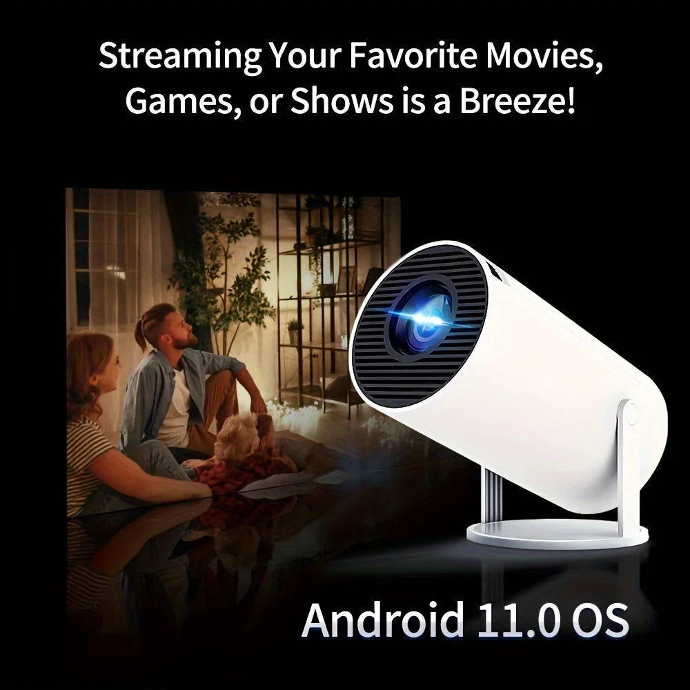 Smart Mini Projector HY300 Android 14 Support 4K 1280*720P Home Cinema Outdoor Portable Projector WiFi 6 BT5.0 Theater Projetor