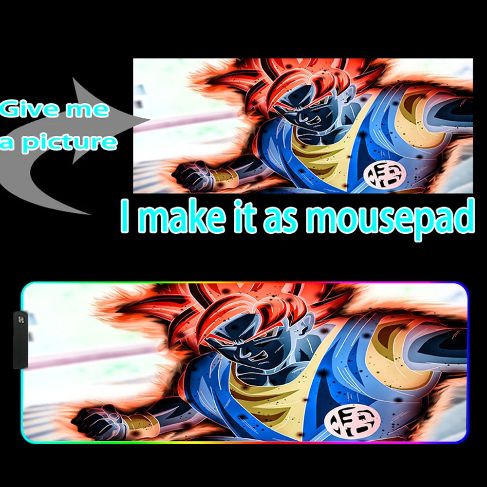 RGB Sexy Girl Naked Anime XXL Mouse Pad Gamer Genshin Impact Gaming Keyboard Computer Large Desk Mat Kawaii Without Censorship