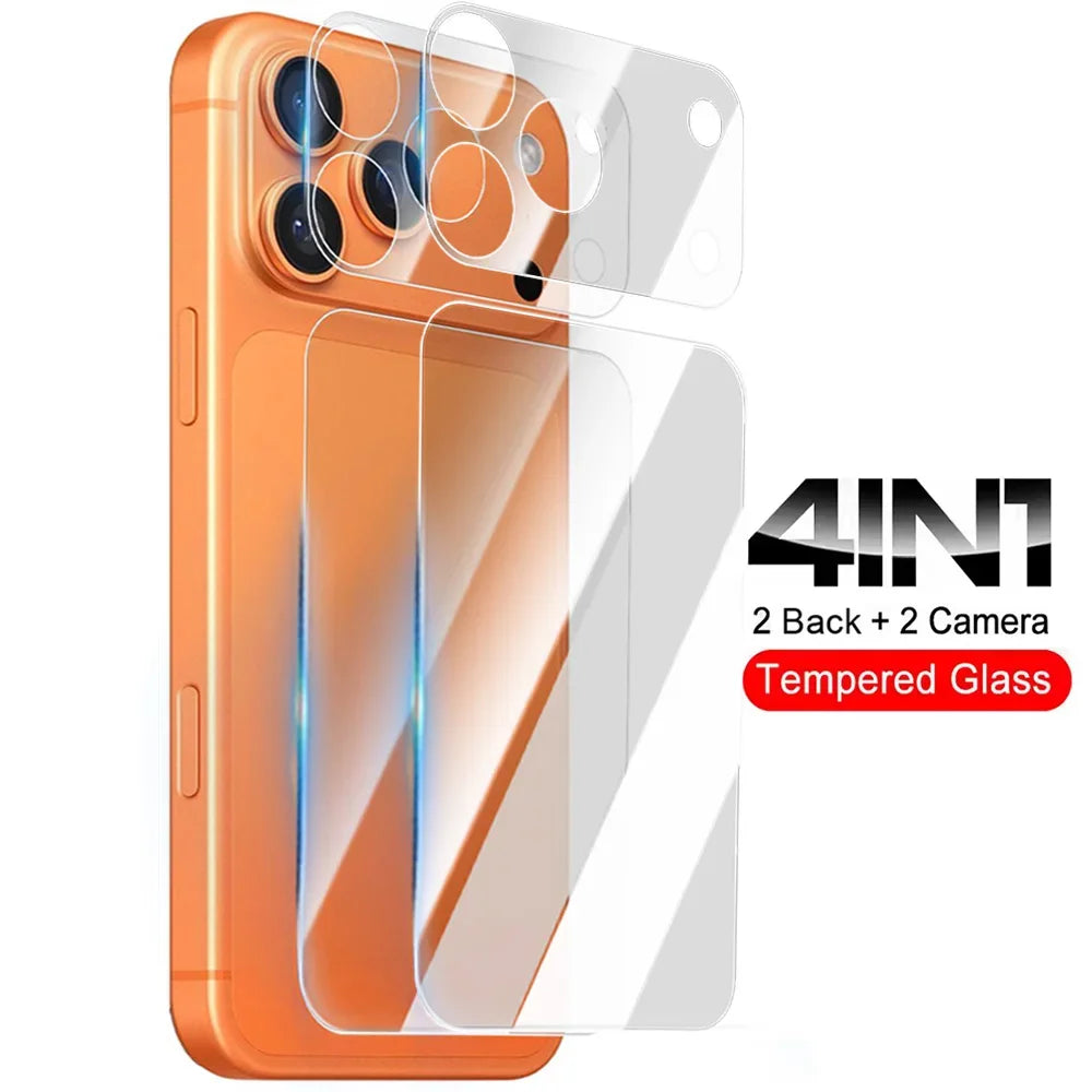 4in1 Lens+Back Screen Tempered Glass for iPhone 17/17 Air/17 Pro/17 Pro Max HD Clear Anti-Scratch Protective Films for iPhone17