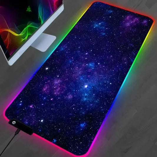 Hot Sell RGB Galaxy Milky Way Mouse Pad Carpet PC Gamer Computer Keyboard Desk Mat anti-slip Mousepad Gaming Accessories 900X400