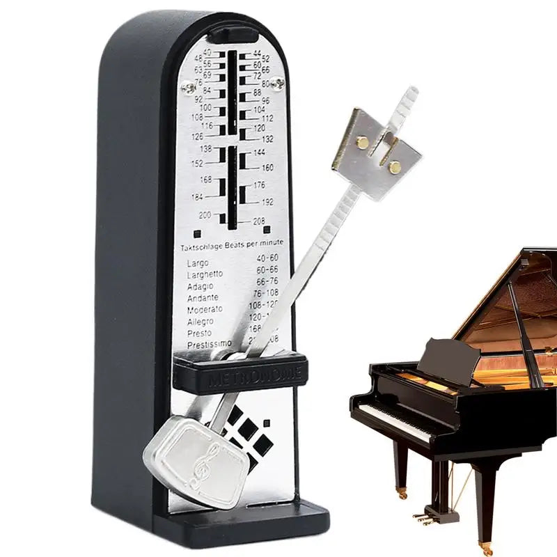 Guitar Piano Metronome Classic Shape Mechanical Metronome Loud Tone Practicing Musical Instrument Aid Musician Playing Gear For